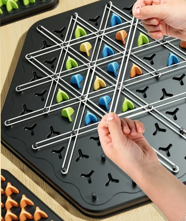 triangle-chess-board-game-interactive-pegboard-game-desktop-board-games