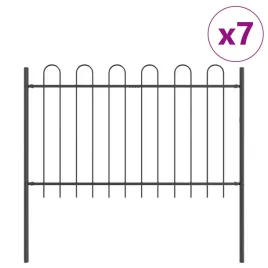 ogrodzenie-ogrodowe-szary-11-9-x-1-m-stal-malowana-proszkowo