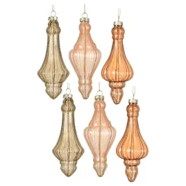 ozdoby-choinkowe-szklane-sople-brzoskwiniowo-zielone-zloty-brokat-6szt