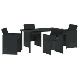 zestaw-do-jadalni-w-ogrodzie-z-poduszka-5-pcs-czarny-polirattan
