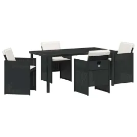 zestaw-do-jadalni-w-ogrodzie-z-poduszka-5-pcs-czarny-polirattan