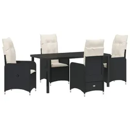 zestaw-do-jadalni-w-ogrodzie-z-poduszka-5-pcs-czarny-polirattan