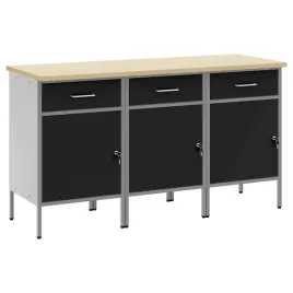 szafka-robocza-z-szuflada-3-pcs-czarny-i-szary-150-x-55-x-85-cm