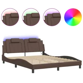 rama-lozka-viana-z-led-bez-materaca-brazowa-160x200-cm