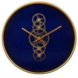 zegar-metal-455cm-granatowy-widoczny-mechanizm
