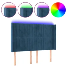 zaglowek-do-lozka-z-led-ciemnoniebieski-147x16x118-128-cm