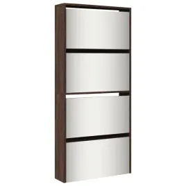 szafka-na-buty-z-lustrem-4-poziomy-brazowy-dab-63x17x134-cm
