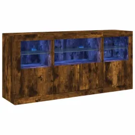 szafka-z-oswietleniem-led-przydymiony-dab-1425x37x67-cm