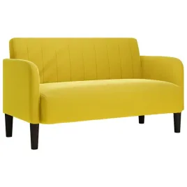 sofa-dwuosobowa-zolta-109-cm-aksamitna