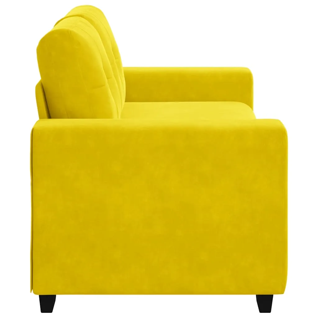 sofa-dwuosobowa-zolta-140-cm-aksamit-stan-nowy