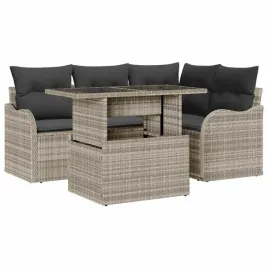 zestaw-sof-na-ogrod-5-pcs-jasnoszary-100-x-55-x-73-cm