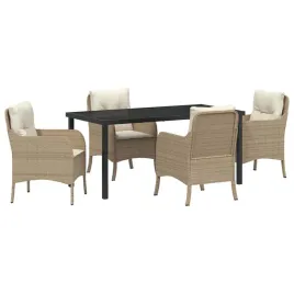 zestaw-do-jadalni-w-ogrodzie-z-poduszka-5-pcs-bezowy-polirattan