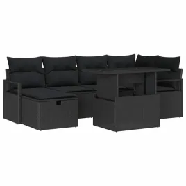 zestaw-sof-na-ogrod-z-poduszka-7-pcs-czarny-polirattan