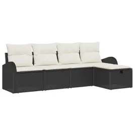 zestaw-sof-na-ogrod-z-poduszka-5-pcs-czarny-polirattan