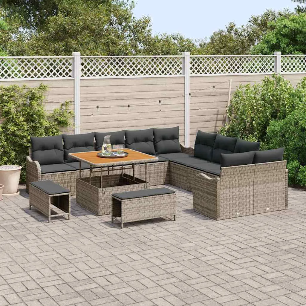zestaw-sof-na-ogrod-13-pcs-szary-polirattan-stan-nowy