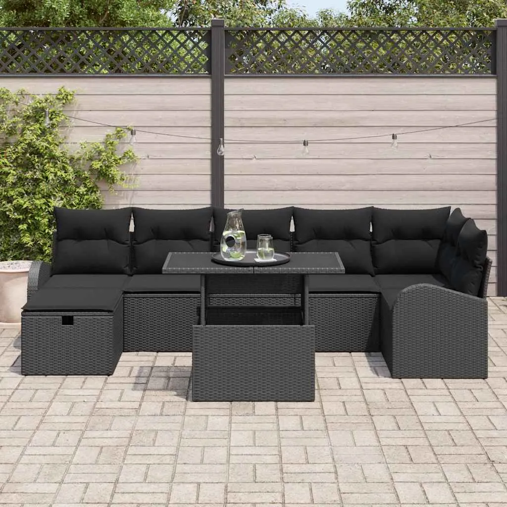 zestaw-sof-na-ogrod-z-poduszka-8-pcs-czarny-polirattan-stan-nowy