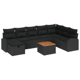 zestaw-sof-na-ogrod-z-poduszka-9-pcs-czarny-polirattan