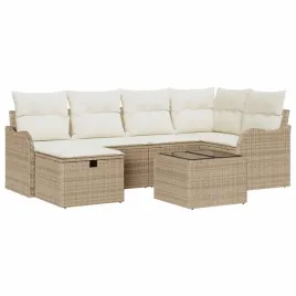 zestaw-sof-na-ogrod-z-poduszka-7-pcs-bezowy-polirattan