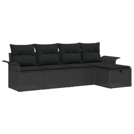 zestaw-sof-na-ogrod-z-poduszka-5-pcs-czarny-polirattan