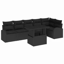 zestaw-sof-na-ogrod-7-pcs-czarny-100-x-55-x-73-cm-polirattan