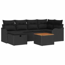 zestaw-sof-na-ogrod-z-poduszka-7-pcs-czarny-polirattan