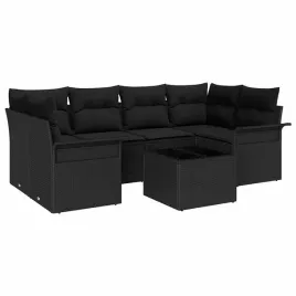 zestaw-sof-na-ogrod-7-pcs-czarny-polirattan-stal-i-szklo