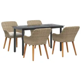 zestaw-do-jadalni-w-ogrodzie-z-poduszka-5-pcs-bezowy-polirattan