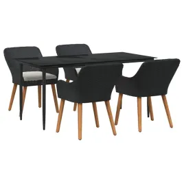 zestaw-do-jadalni-w-ogrodzie-z-poduszka-5-pcs-czarny-polirattan
