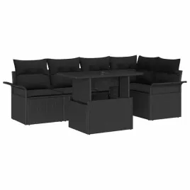 zestaw-sof-na-ogrod-z-poduszka-6-pcs-czarny-polirattan