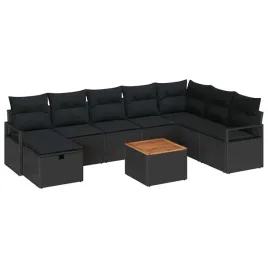 zestaw-sof-na-ogrod-z-poduszka-9-pcs-czarny-polirattan