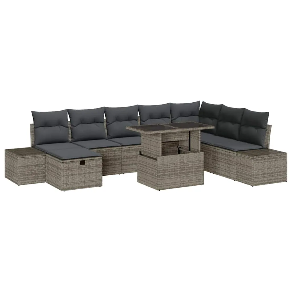 zestaw-sof-na-ogrod-11-pcs-szary-polirattan-stan-nowy
