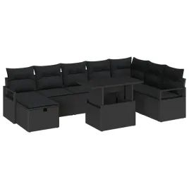 zestaw-sof-na-ogrod-z-poduszka-9-pcs-czarny-polirattan