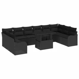 zestaw-sof-na-ogrod-z-poduszka-11-pcs-czarny-polirattan