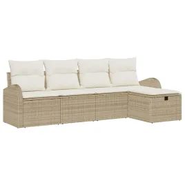 zestaw-sof-na-ogrod-z-poduszka-5-pcs-bezowy-polirattan