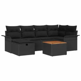 zestaw-sof-na-ogrod-z-poduszka-7-pcs-czarny-polirattan