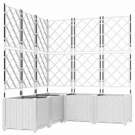 donica-ogrodowa-z-trellem-5-pcs-bialy-120-x-120-x-143-cm-pp