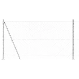 ogrodzenie-z-ogniw-ze-slupkami-srebrny-1-2-x-10-m-stal