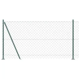 ogrodzenie-z-ogniw-ze-slupkami-zielony-1-2-x-10-m-stal