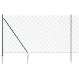 ogrodzenie-z-ogniw-ze-slupkami-zielony-1-6-x-25-m-stal