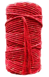 sznurek-bawelniany-skrecany-zlota-nitka-czerwony-60m-2mm