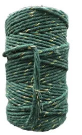 sznurek-bawelniany-skrecany-zlota-nitka-zielony-60m-2mm