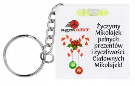 brelok-miarka-poziomica-nadruk-uv-tekst-logo-mikolajkowy-gadzet-reklamowy