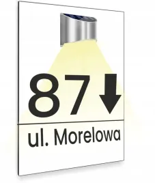 biala-tabliczka-lampka-solarna-adresowa-numer-domu-nierdzewna-dibond-30x20