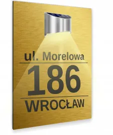 zlota-tabliczka-adresowa-numer-domu-dibond-lampka-solarna-nierdzewna-30x20