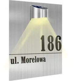 tabliczka-adresowa-dibond-srebrny-numer-i-adres-lampka-solarna-30x20-cm