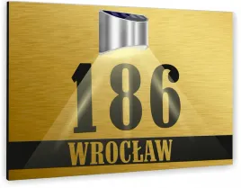 zlota-tabliczka-podswietlana-adresowa-numer-domu-dibond-nierdzewna-30x20