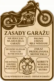 tablica-zasady-garazu-drewniana-grawer-prezent-na-dzien-taty-ojca-imie