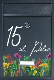metalowa-skrzynka-na-listy-pocztowa-nadruk-uv-adresowa-numer-domu-ul-polna