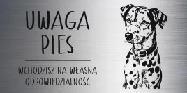 tabliczka-20x10-cm-uwaga-pies-dalmatynczyk-laminat-z-grawerem