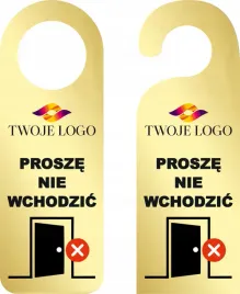 zawieszka-na-drzwi-hotelowa-zlota-plexi-z-logo-prosze-nie-wchodzic